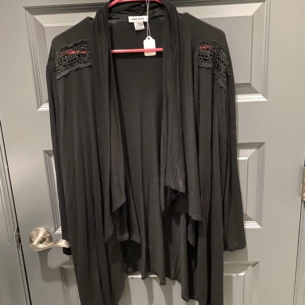 🔥Black waterfall cardigan